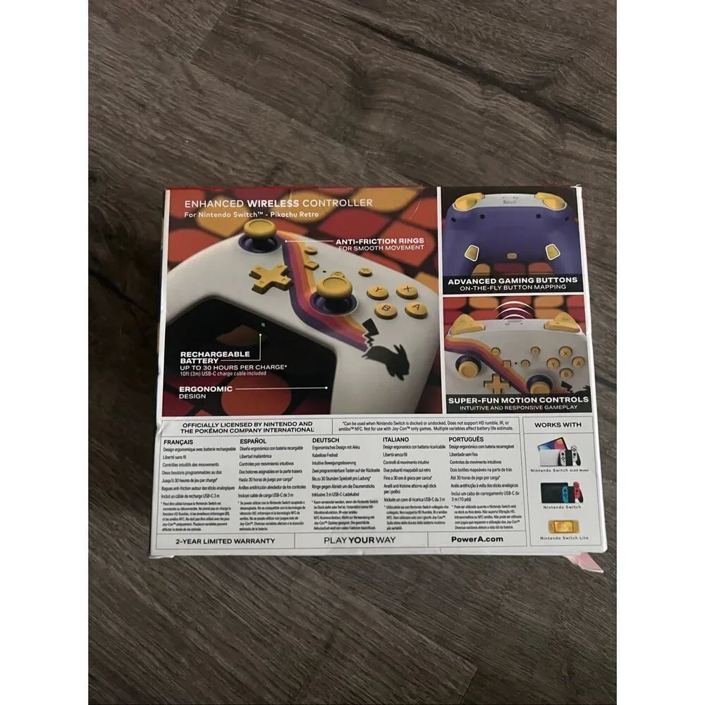 Powera Enhanced Wireless Controller for Nintendo Switch - Pokémon: Pikachu Retro